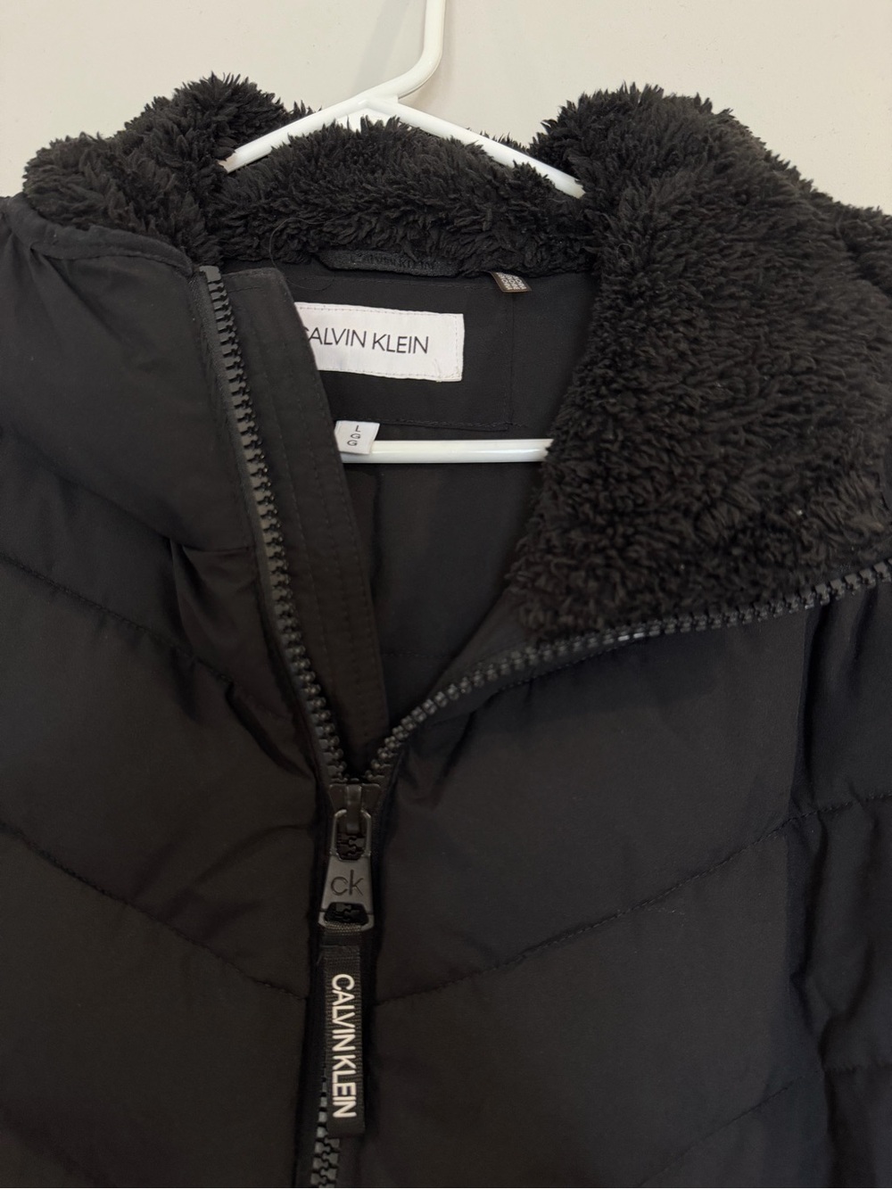 Calvin Klein Men’s Sherpa-Collar Puffer Jacket